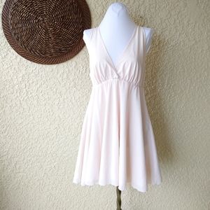 Soma babydoll deep v night dress - Medium, Soft Pink